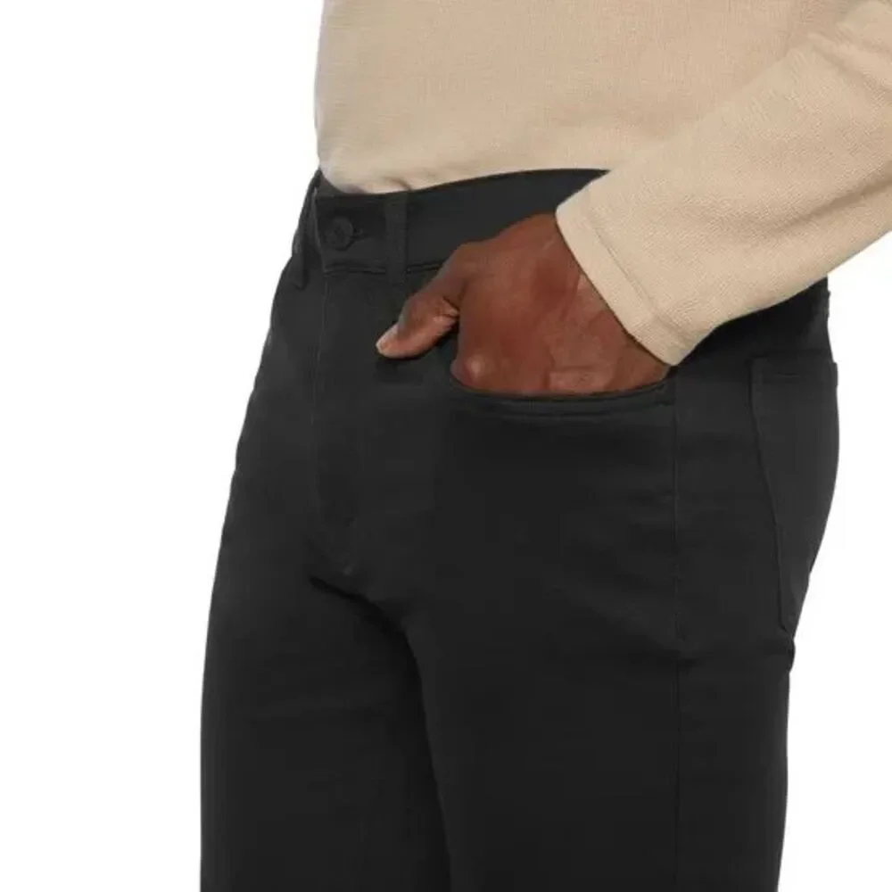 Banana Republic Mens Pants  30 x 32 5 Pocket Black Slim Straight Casual Stretch